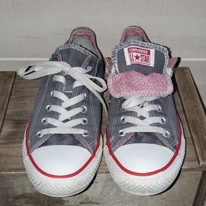 Converse Chuck's with polka dot flip tongue